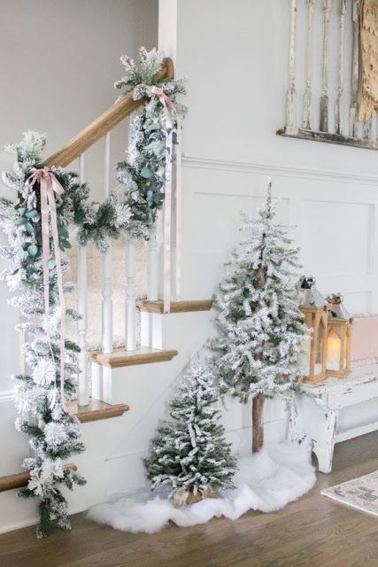 Vánoční dekorace schody