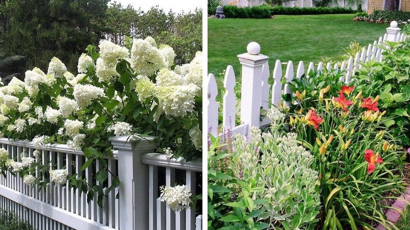 Decorative fence in white