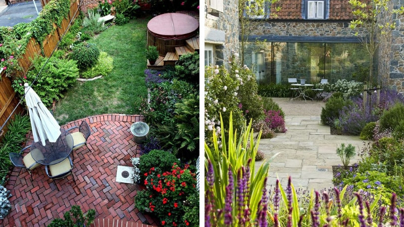 Design of a small courtyard of a private house