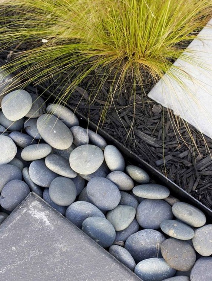 Pebbles in landscape design