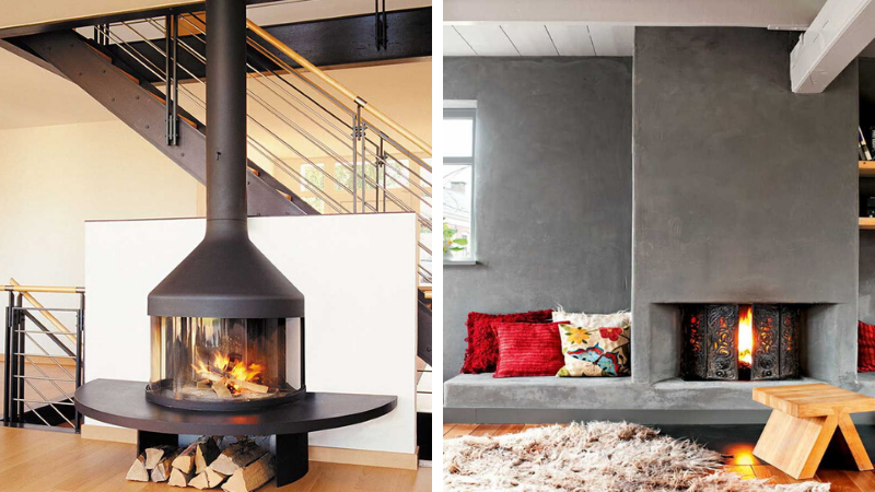 fireplace modern