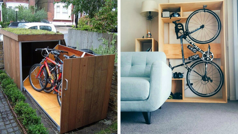 stockage d'un vélo dans un appartement