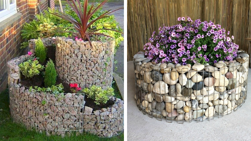 gabions flower beds