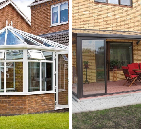 veranda to the house made of polycarbonate