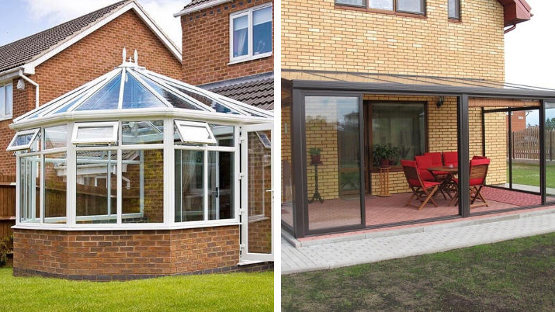 veranda to the house made of polycarbonate