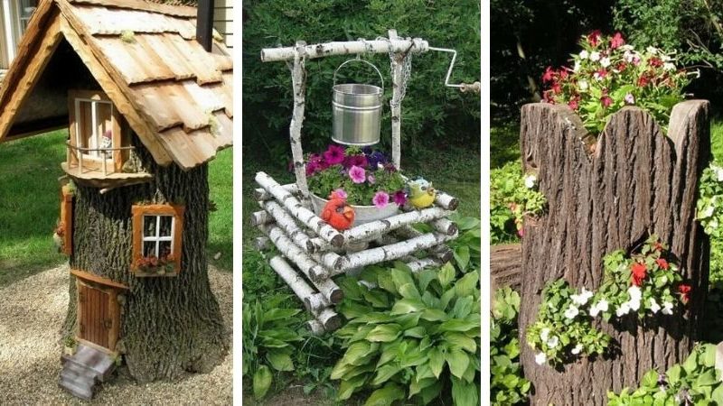 decor for the garden made of wood