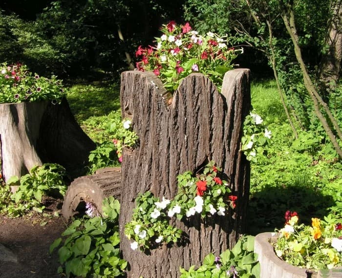 dekorace do zahrady ze dřeva