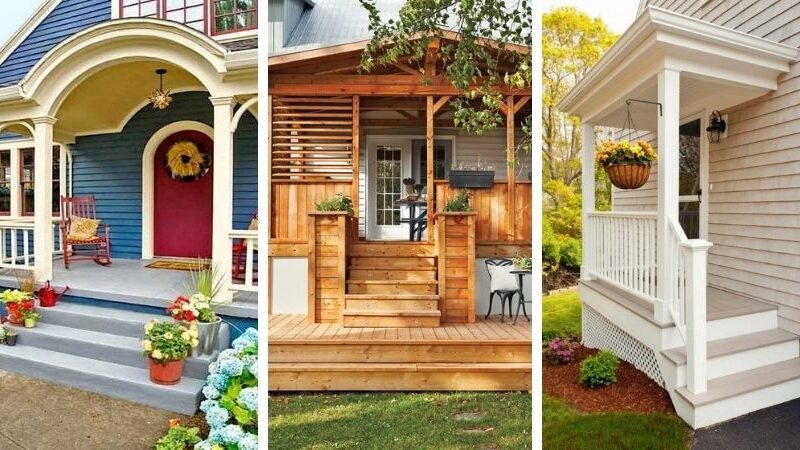 porch with awning