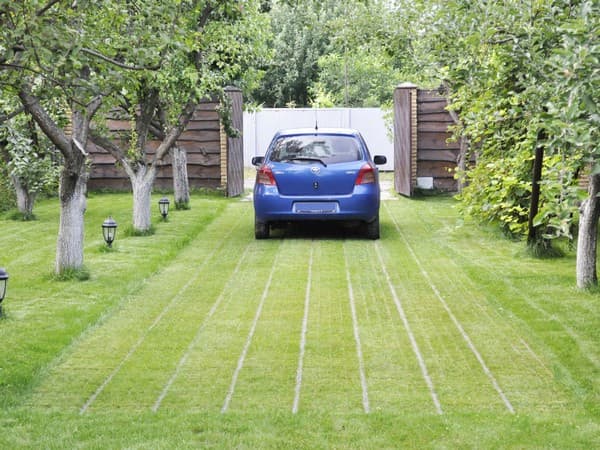 parking in the yard