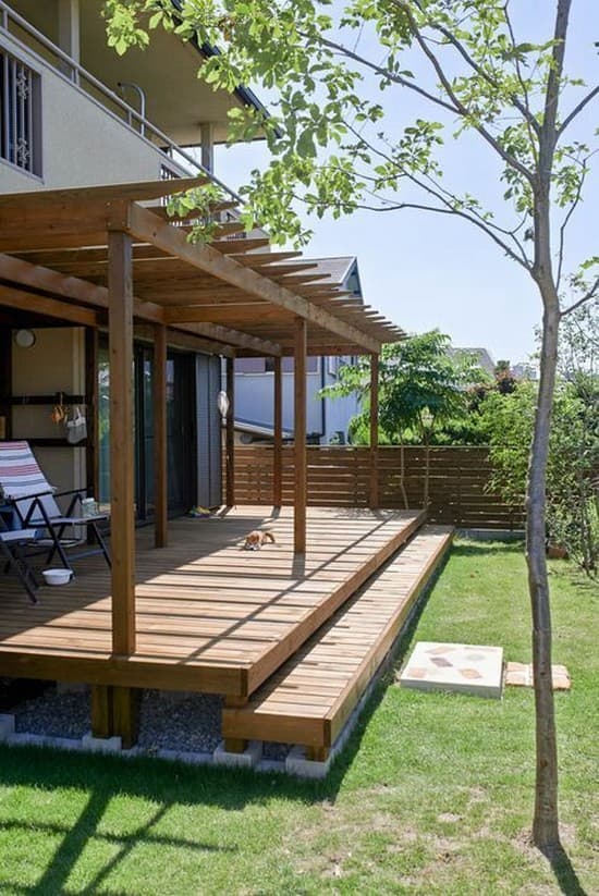 terrasse en bois à la maison